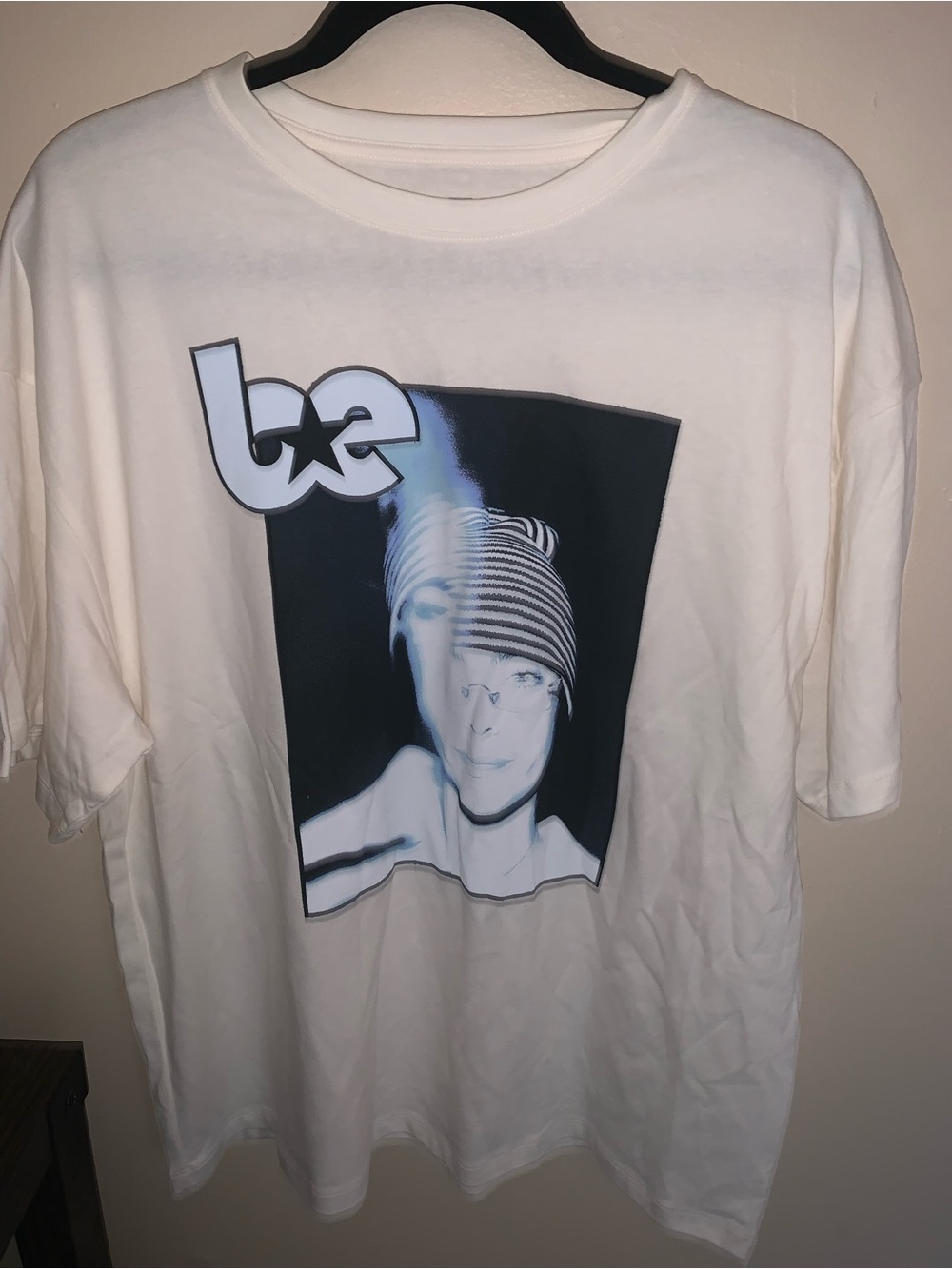 Billie Eilish Short-Sleeve Graphic Tee with Black and Blue Portrait